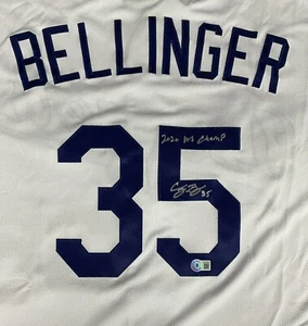 CODY BELLINGER SIGNED DODGERS JERSEY "2020 WS CHAMPS" INSCRIPT BECKETT AC09964 - Picture 1 of 4