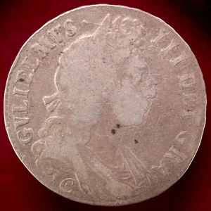 Great Britain Halfcrown 1696 C - King William III - Octavo (L0207) - Picture 1 of 2