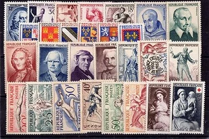 FRANCE ANNEE COMPLETE 1953 DE 28 TIMBRES NEUF* N° 940 à 967 Cote: 110,00€ - Imagen 1 de 1