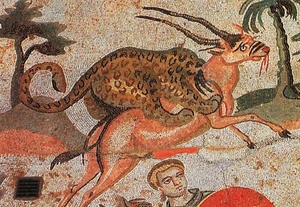 Postcard Sicily Piazza Armerina Mosaic Roman Villa del Casale Lion Antelope MINT - Picture 1 of 1