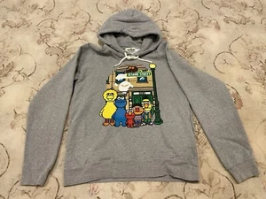 Bape Sesame Street Baby Milo Long Sleeve Women Sweat Shirt Hoodie Gray Size S - Picture 1 of 21