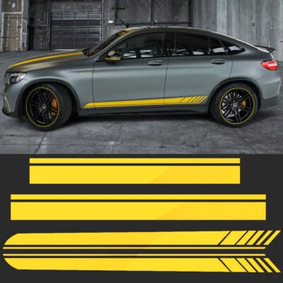 Car Hood Roof Side Stripes Decal Stickers for Mercedes Benz GLC 63 S Coupe AMG Foto 1 de 4
