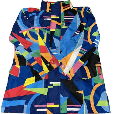 Lauren Ralph Lauren Taffeta Nautical Print Windbreaker Jacket Women Size Large - Image 1 of 4
