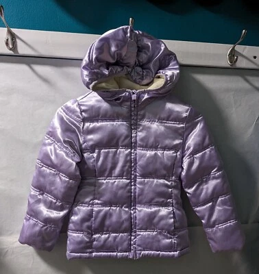 Faded Glory Girls Puffer Bubble Jacket, Iced Violet, Girl's XS (4/5) - Image 1 of 4