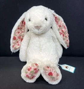 NWT Jellycat Bunny 'Cherry' Plush Toy Stuffed Animal Medium Blossom 12.2in - Picture 1 of 3