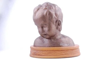Luis Ferrario Plaster Bronze Height 34CM Child Half Bust - Picture 1 of 12
