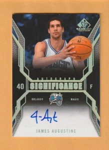 James Augustine Orlando Magic AUTO 2007-08 SP Juego Usado Mokena Illinois 3O - Imagen 1 de 2
