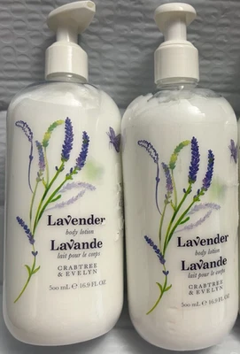 CRABTREE &EVELYN LAVENDER BODY LOTION(2PIECES) 16.9FLOZ EACH DISCONTINUED - Image 1 of 2