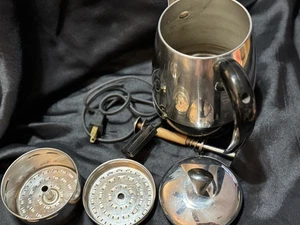 Vtg '60s Farberware Superfast Coffee Percolator 8 Cup Chrome #138 Complete Works - Picture 1 of 8