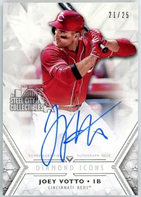 Joey Votto 2018 Topps Diamond Icons Autograph Card #AC-JV 21/25 - Image 1 of 2