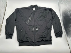 Adidas Womens US Medium 14 UK Oversized Black Glanzanzug 1991 Track Jacket G - Picture 1 of 17