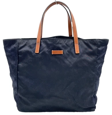 Auténtico Bolso de Mano Gucci 282439 GG Patrón Nylon Negro NS110303 - Imagen 1 de 4