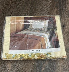 Vintage Neu Utica Stevens Laken Schloss Garten Blumen Retro Kissenbezüge - Bild 1 von 7