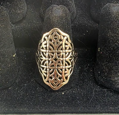 JAMES AVERY RETIRED 14K LACE RING SZ 10.5 - Image 1 of 4