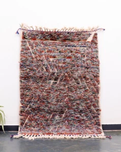 3x5 Handmade Moroccan Small White Area Rug Azilal Wool Beni Living room - Picture 1 of 10