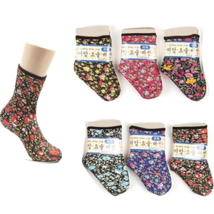 Women's Winter Crew Socks Slipper Sock Beoseon Korean Retro socks 3 pairs - Picture 1 of 6