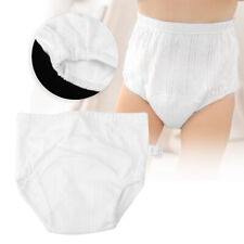 (White L)Toddler Cotton Training Pants Potty Training Pants Highly Breathable