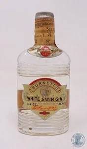 Miniature / Mignon White Satin Gin BURNETT'S - Picture 1 of 2