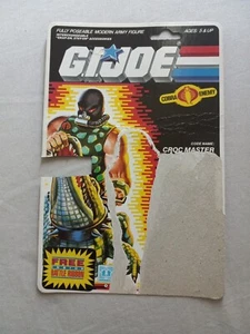 Original Full Backing File Card For 1987 Hasbro GI JOE Cobra Croc Master Figure - Picture 1 of 2