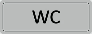 Türschild WC selbstklebend 45 x 120 mm Aufkleber Sticker Auto Tattoo Heim Haus - Bild 1 von 1