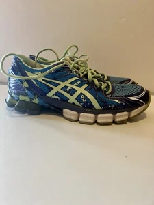 ASICS Women’s Size 9 Shoes Sneakers Tennis Shoes Gel Sendai 2 Running Blue Green - Picture 1 of 8