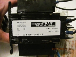 IMPERVITRAN mini micron control transfomer B150-0833-8 - Picture 1 of 1