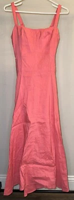 A.L.C. Harlow Dress In Dark Grapefruit Linen Blend - Size 0 - Image 1 of 3