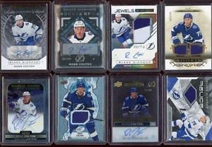 Lote de 16 tarjetas de parche autógrafo de camiseta Ross Colton 2021-22 RC - Imagen 1 de 4