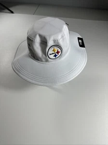Pittsburgh Steelers 2023 New Era Trg Camp Panama White Bucket Hat NFL NWT OSFA - Picture 1 of 5