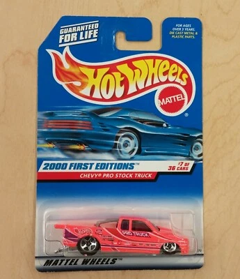Hot Wheels 2000 First Editions Chevy Pro Stock Truck  #7 of 36 Cars-New - Image 1 of 3