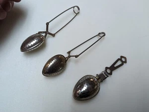 Vintage LOT 3 Nutstown England London Strainer Infuser Ball Spoon Mechanical - Picture 1 of 17