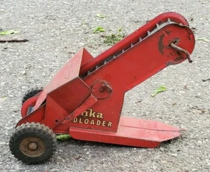 Tonka Sand Loader años 60 neumáticos de goma rojos funciona con palanca - Imagen 1 de 12