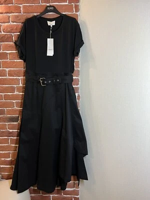 Vestido 3.1 Phillip Lim Negro Midi Balt Talla 8 S/M Etiquetas Auténticas Foto 1 de 4