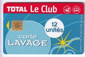 CARTE / CARD STATION OIL PETROLE .. FRANCE 12U TOTAL LAVAGE PERIMEE 14 CHIP/PUCE - Picture 1 of 2