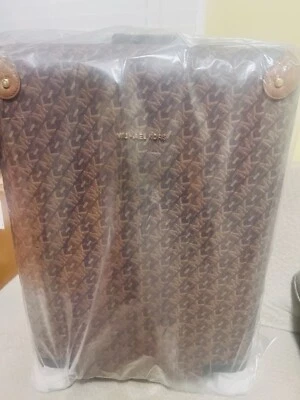 MICHAEL KORS 20" Empire Signature Carry on Suitcase Trolley Travel Luggage Brown - Image 1 of 4