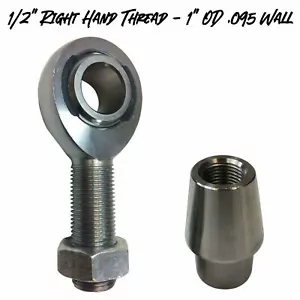 RIGHT 1/2" Chromoly Heim Joint & Steel Weld Bung Rod End 1" OD .095" Wall Tube - Picture 1 of 6