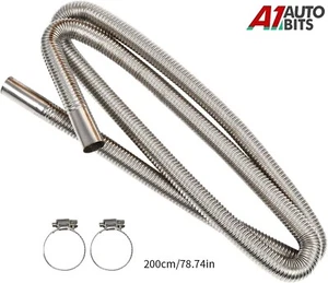 Tubo calentador de aire 2M acero inoxidable escape diésel ventilación de gas para tanque de estacionamiento de automóviles - Imagen 1 de 5