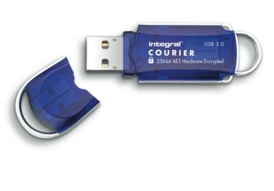 32GB Integral Courier FIPS 197 Encrypted USB3.0 Flash Drive 256-bit Encryption - Image 1 of 2