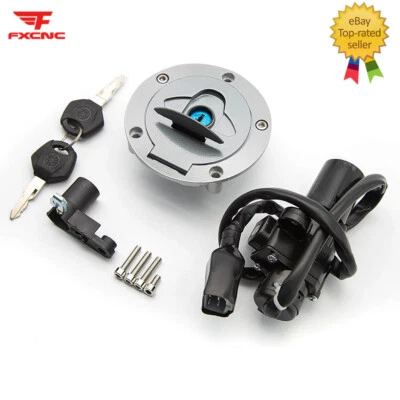 Juego de cubierta de bloqueo de tanque de combustible para interruptor de encendido tapa de gasolina para Yamaha YZF R25 R3 2015-2019 Foto 1 de 4