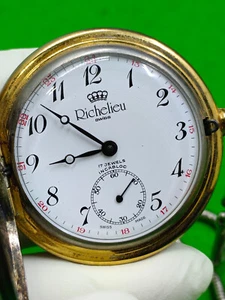 vintage Richelieu Pocket watch INCABLOC 17 JEWELS - Picture 1 of 17