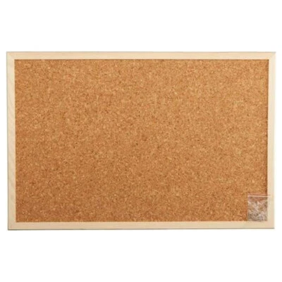 Cork Board 300 x 450mm Wooden Framed Pins For Messages & Notice Hanging Board - Image 1 of 2