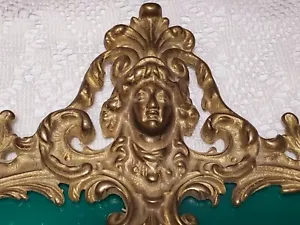 Gorgeous Antique Ornate Solid Brass Twin Picture Frame Rococo Cherubs Mother - Picture 1 of 16