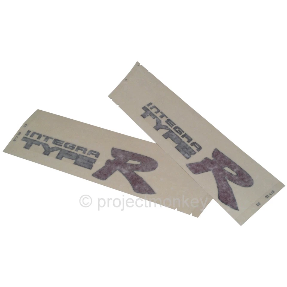 OEM Honda 94-01 Acura Integra DC2 Type R Side Decals (Silver Outlining) Genuine - Image 1 of 1