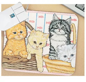 Katzenkätzchen im Korb Mauspad - Bild 1 von 1