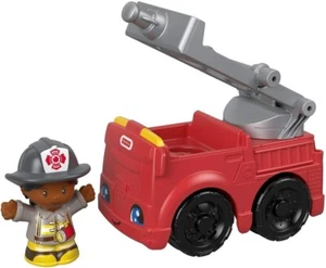 BRAND NEW FISHER PRICE LITTLE PEOPLE TO THE RESCUE FIRE TRUCK DRIVER PUSH ALONG - Picture 1 of 3
