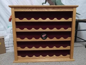 Solid Oak Hockey Puck Display Case - Picture 1 of 3