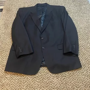 Jos.A. Bank Men’s Blazer 50R Black Regular 100% Wool Single Breasted Sports Coat - Picture 1 of 8