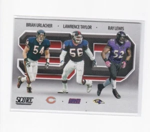 BRIAN URLACHER, LAWRENCE TAYLOR & RAY LEWIS 2021 PANINI SCORE 3D INSERT CARD - Picture 1 of 24