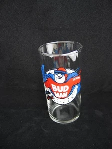 Vidrio Anheuser Busch genuino Bud Man 1991 - pulgar hacia arriba - Imagen 1 de 2