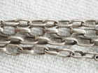 COLLIER SAUTOIR ANCIEN ARGENT MASSIF XIX VICTORAN SILVER CHAIN NECKLACE 139CM